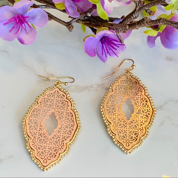 Jewelry Rose Gold Filigree Earrings Poshmark